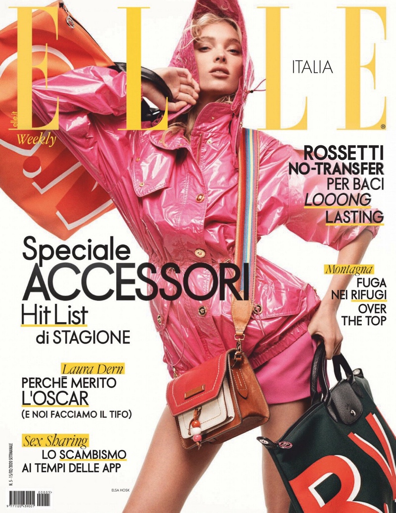 Elsa Hosk on ELLE Italy February 2020 Cover