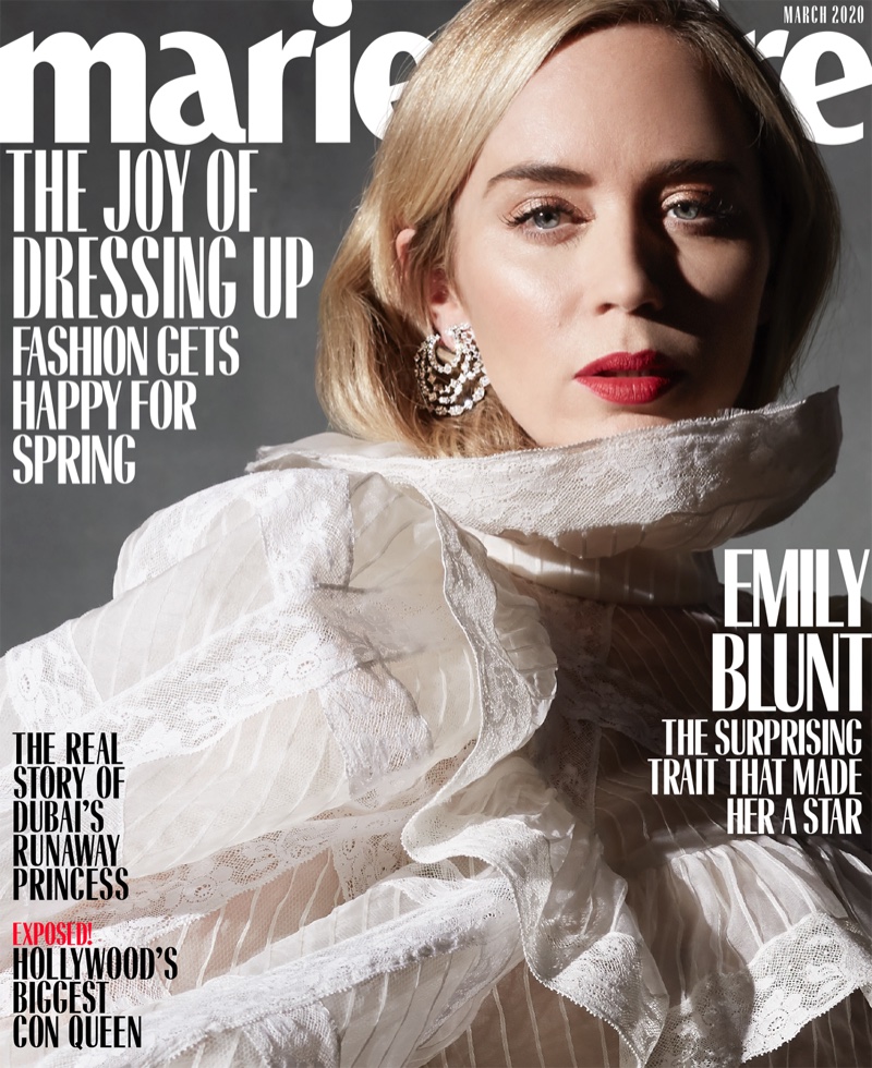 Emily Blunt on Marie Claire US March 2020 Cover