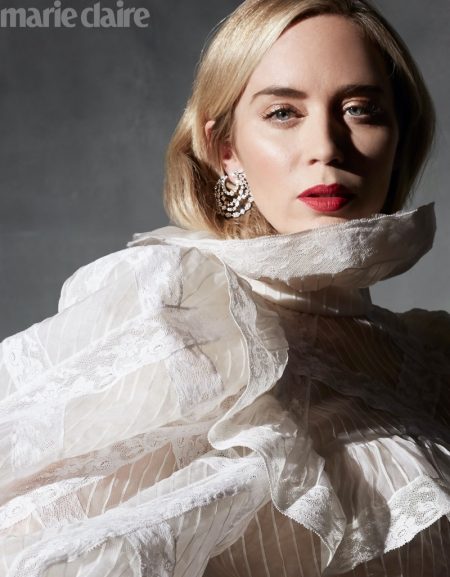 Emily Blunt Poses in Elegant Looks for Marie Claire