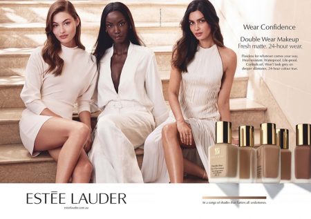 Grace, Anok, Carolyn Captivate in Estee Lauder 'Double Wear' Campaign Grace Elizabeth, Anok Yai and Diana Penty star in Estee Lauder Double Wear Foundation 2020 campaign