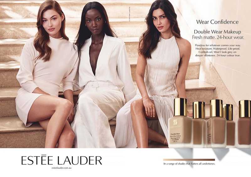 Grace Elizabeth, Anok Yai and Diana Penty star in Estee Lauder Double Wear Foundation 2020 campaign