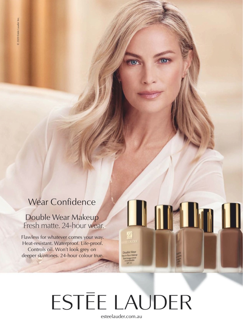 Carolyn Murphy appears in Estee Lauder Double Wear foundation 2020 campaign