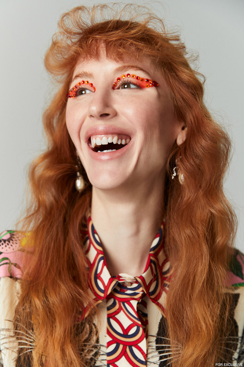 Gucci Blouse and Gucci Earrings. Photo: Bret Lemke