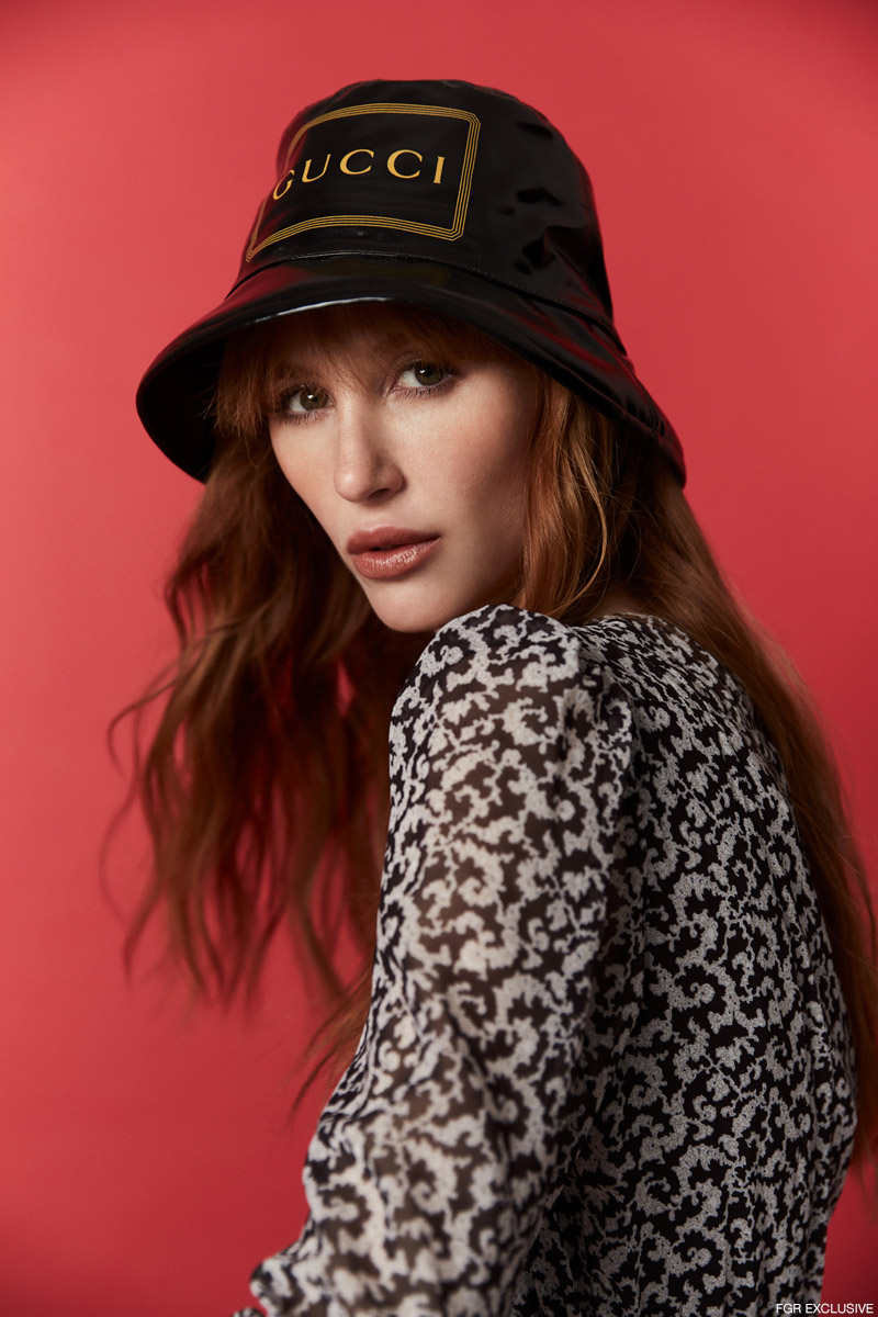 Gucci Hat and The Kooples Dress. Photo: Bret Lemke