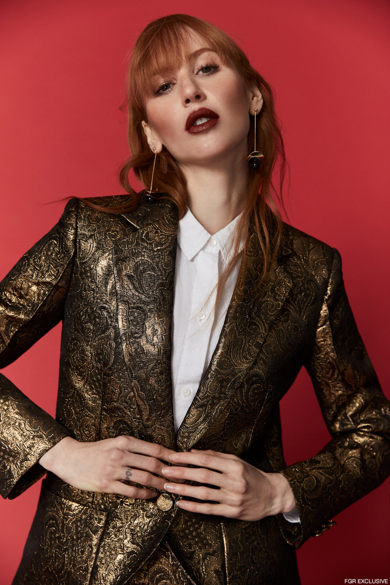 Sandro Jacket and Carolina Herrera Blouse. Photo: Bret Lemke