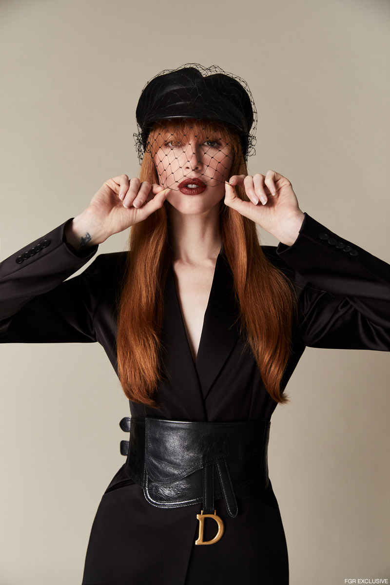 Elie Tahari Pant Suit, Dior Hat and Dior Belt. Photo: Bret Lemke