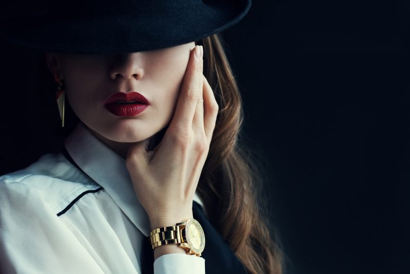 Glam Woman Wearing Watch