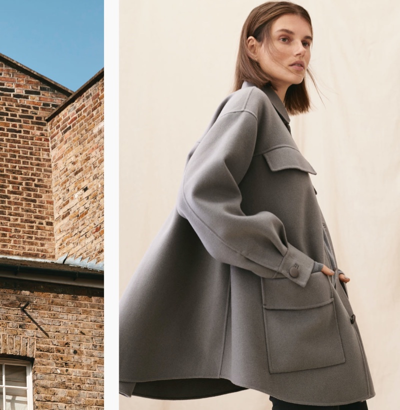 Giedre Dukauskaite models H&M Premium winter 2020 collection