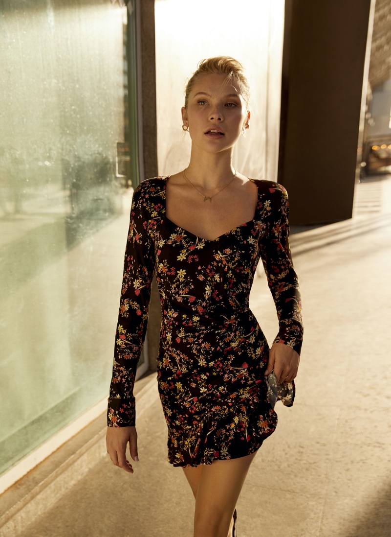 Wearing florals, Josie Canseco fronts Kocca spring-summer 2020 campaign