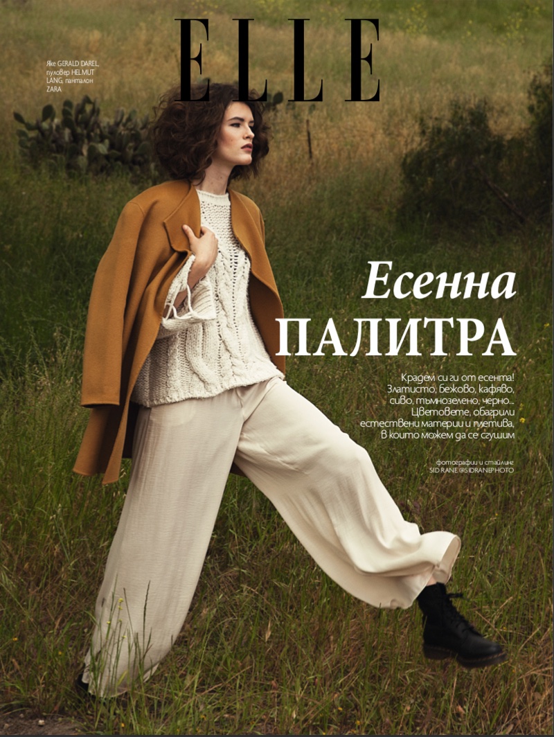 Julia Covert Poses in Chic Knitwear for ELLE Bulgaria