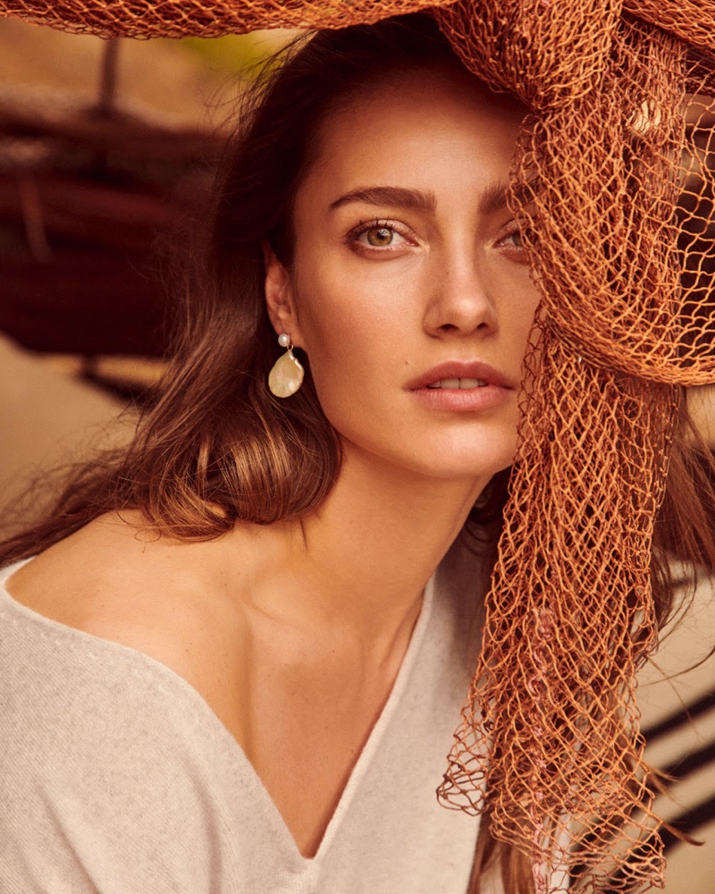 Model Karmen Pedaru appears in Oui spring-summer 2020 campaign