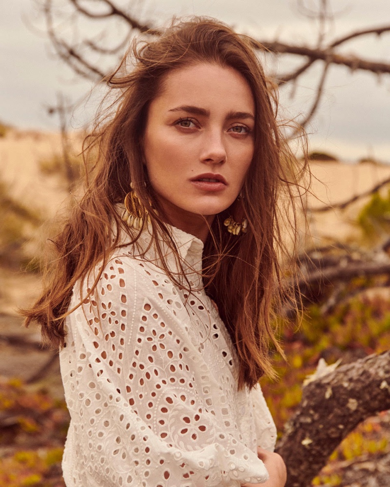 Karmen Pedaru appears in Oui spring-summer 2020 campaign