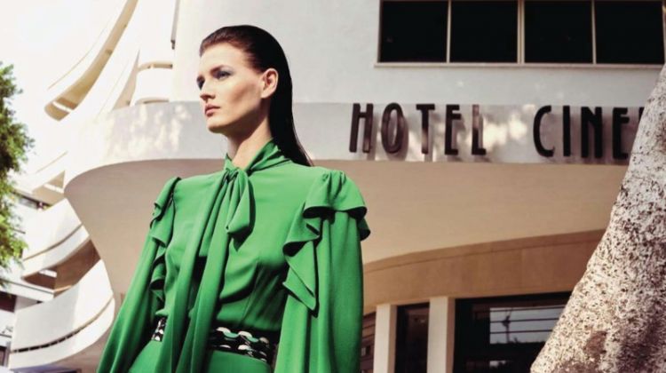 Katlin Aas Tries On Vibrant Styles for Harper’s Bazaar Germany