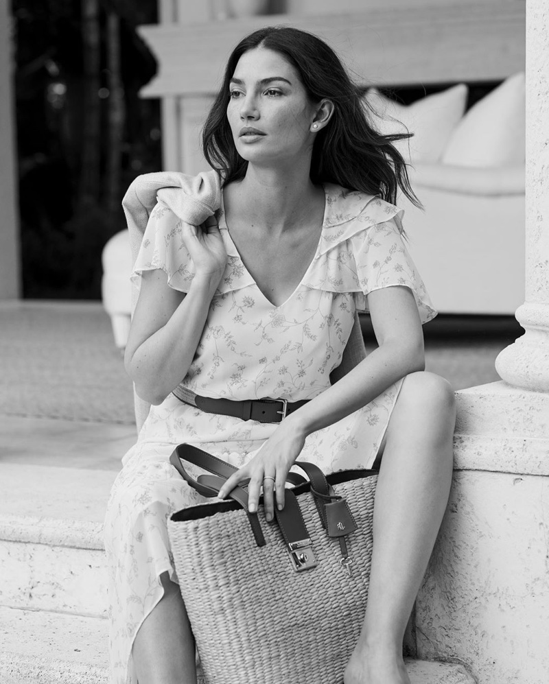 A breezy dress stands out in Lauren Ralph Lauren spring-summer 2020 campaign.