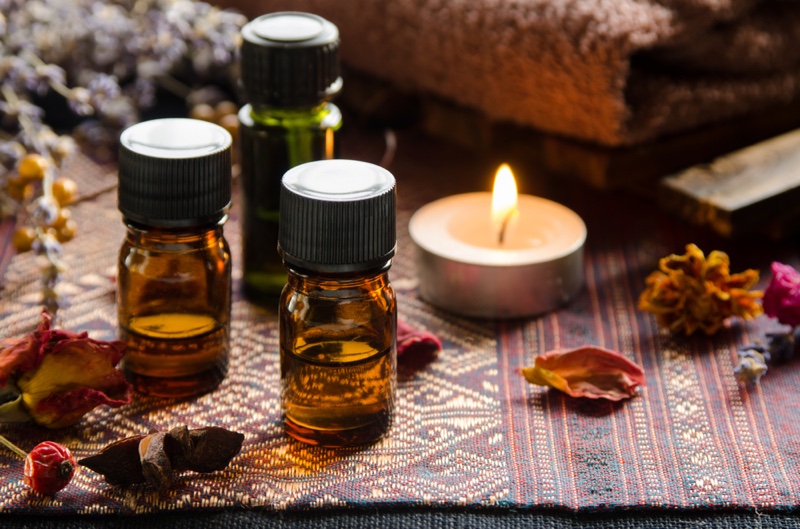 Massage Oil Candle Flowers