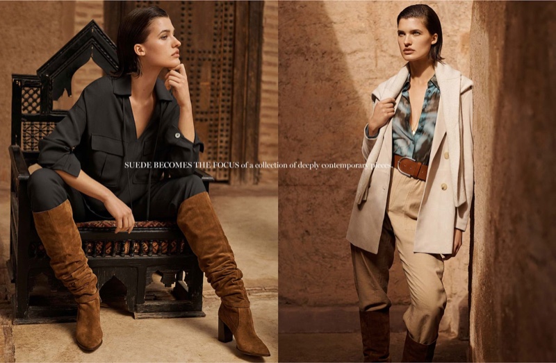 Julia Van Os fronts Massimo Dutti Memories of a Journey spring 2020 editorial