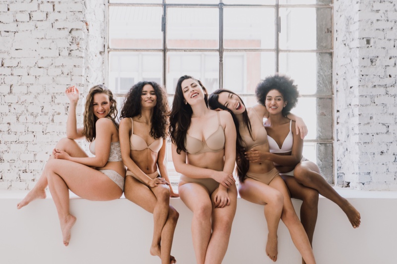 Models Diverse Underwear Lingerie