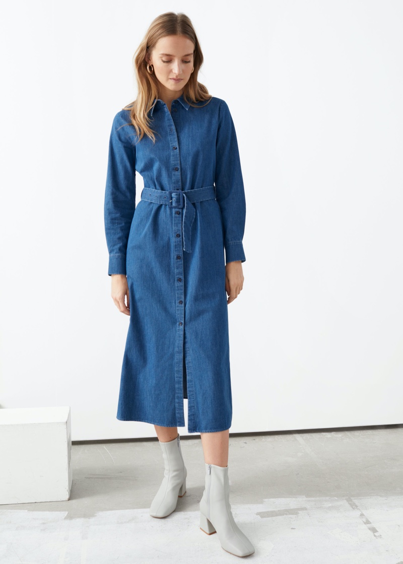 & other stories denim dress