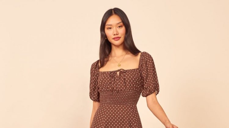 Reformation Jo Dress in Cappuccino $248