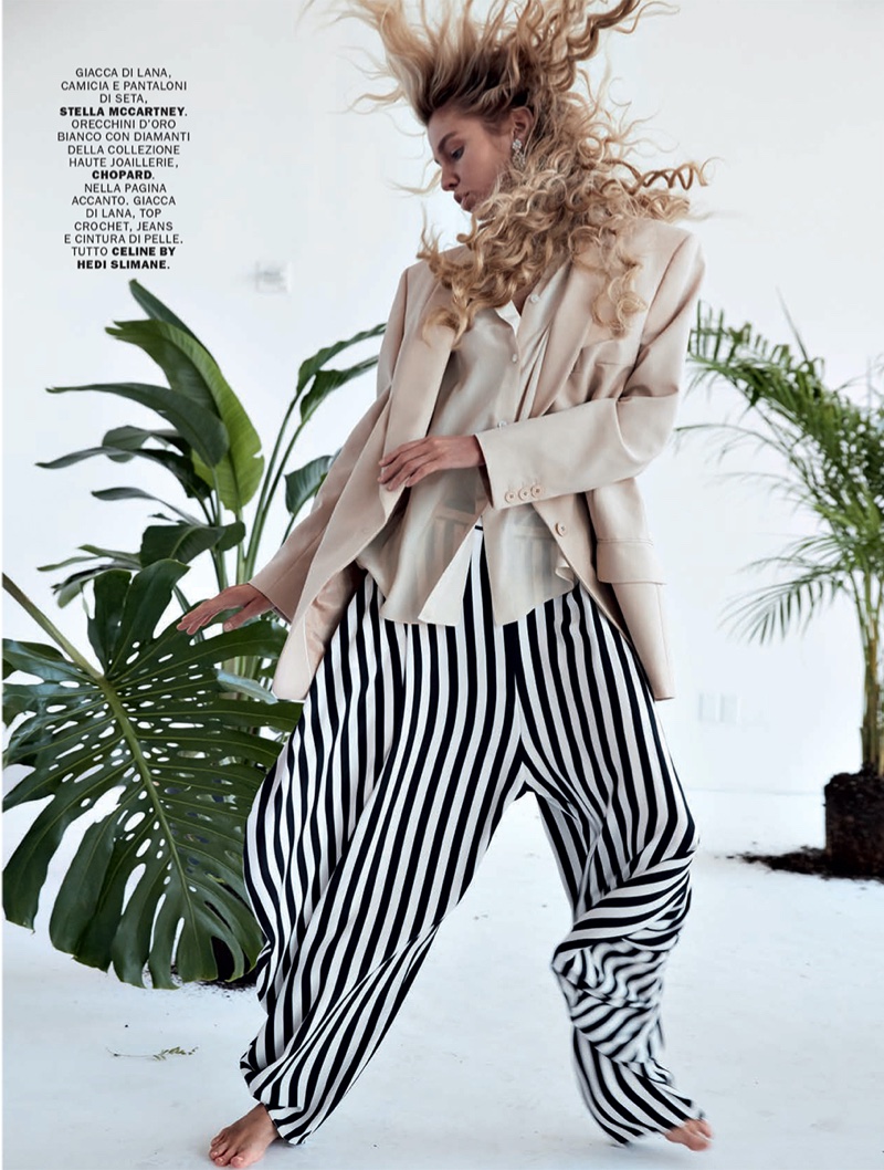 Stella Maxwell Models Sophisticated Styles for Marie Claire Italy