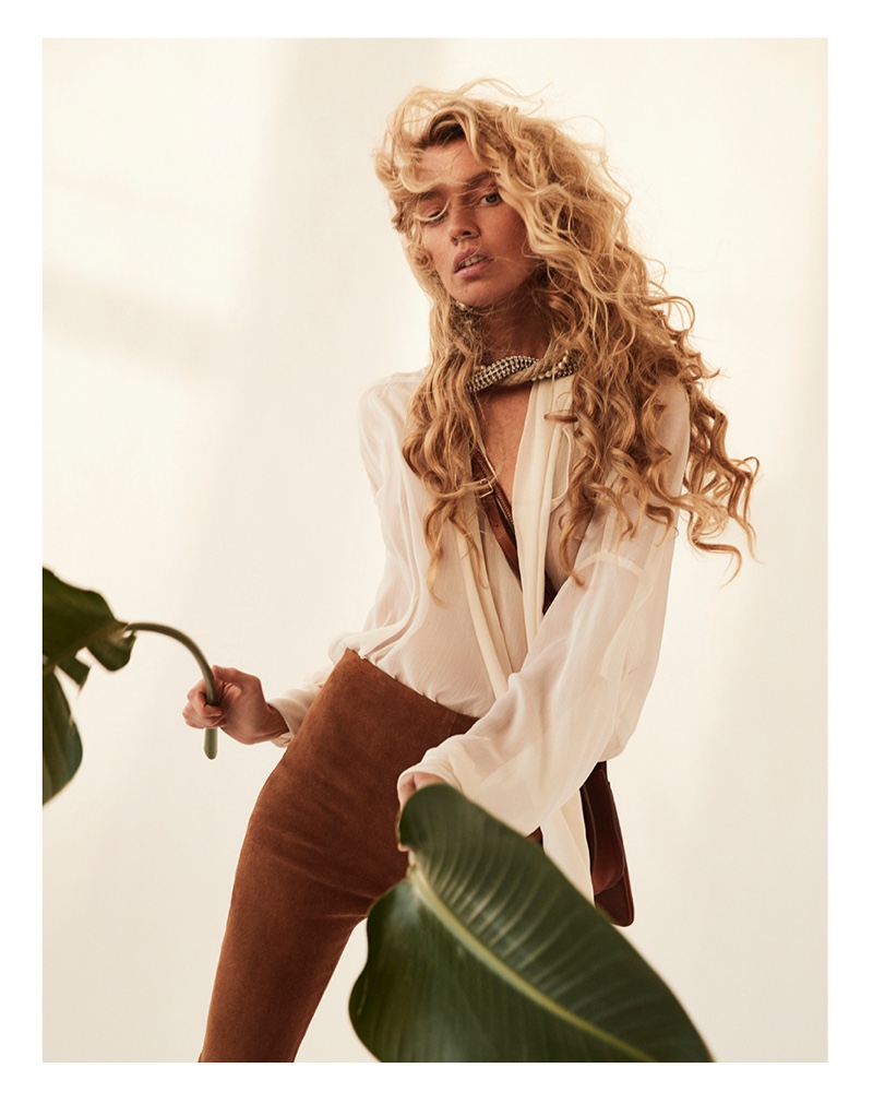 Stella Maxwell Models Sophisticated Styles for Marie Claire Italy