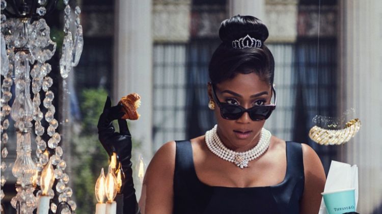 Tiffany Haddish channels Audrey Hepburn in Breakfast at Tiffany's for Harper's Bazaar