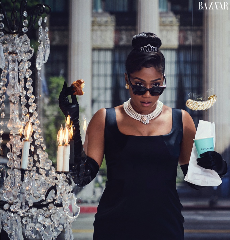 Tiffany Haddish channels Audrey Hepburn in Breakfast at Tiffany's for Harper's Bazaar