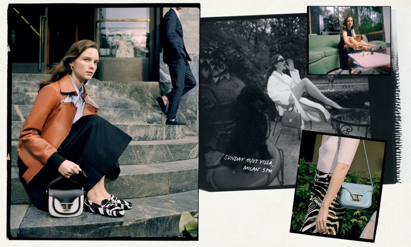 Model Anna de Rijk appears in Tod's spring-summer 2020 campaign