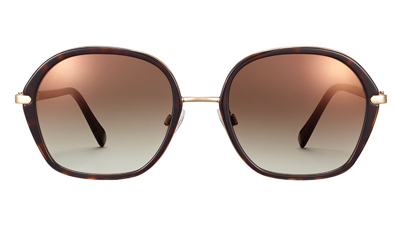 Warby Parker Florie Sunglasses in Cognac Tortoise with Polish Gold $195