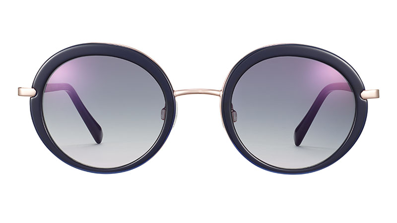 Warby Parker Harriet Sunglasses in Lapis Crystal with Rose Gold $195