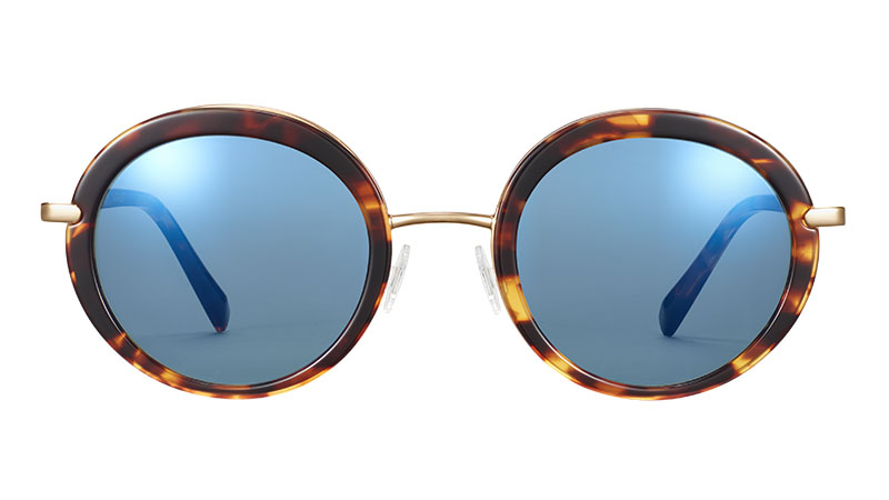 Warby Parker Harriet Sunglasses in Root Beer with Polished Gold $195