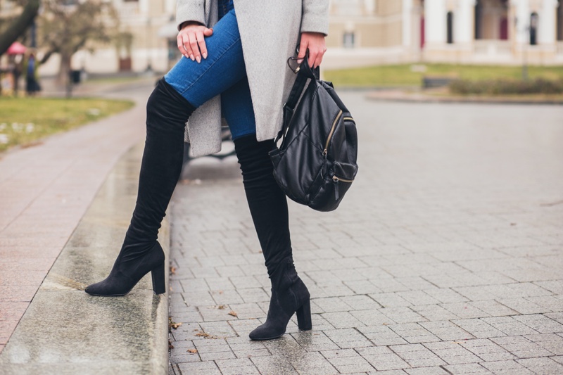 Woman Jeans and Boots