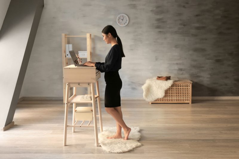 Woman at Standing Desk