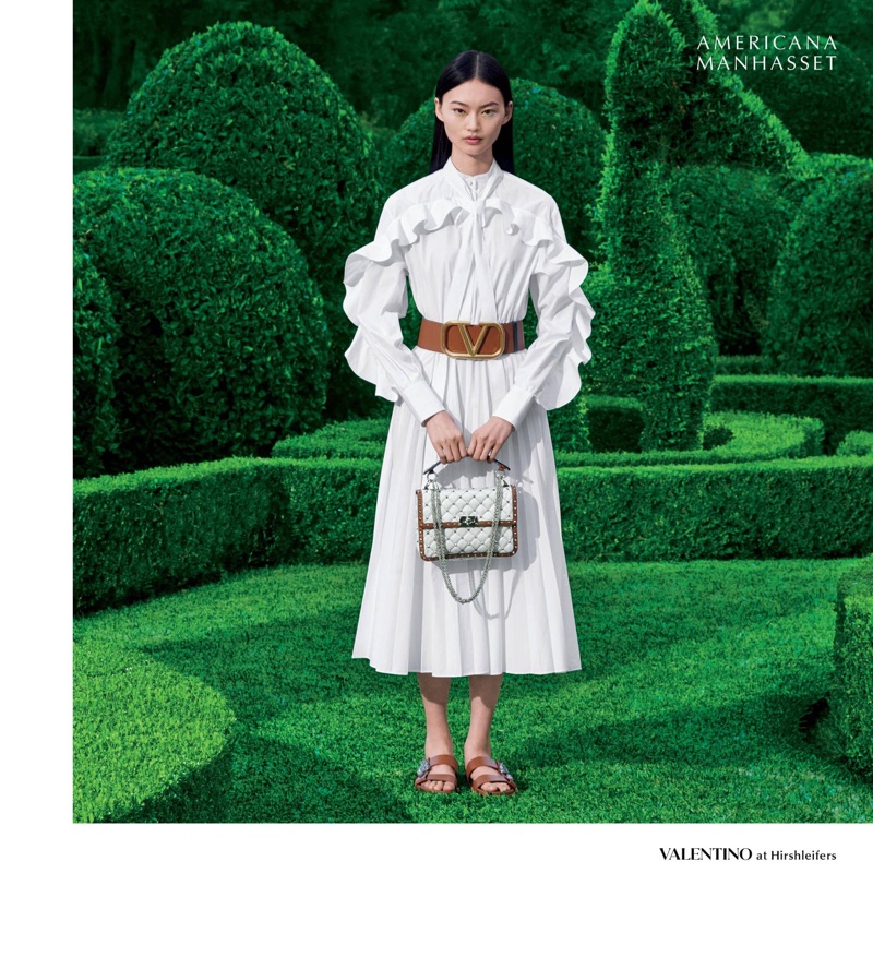 He Cong poses in Valentino for Americana Manhasset spring-summer 2020 campaign