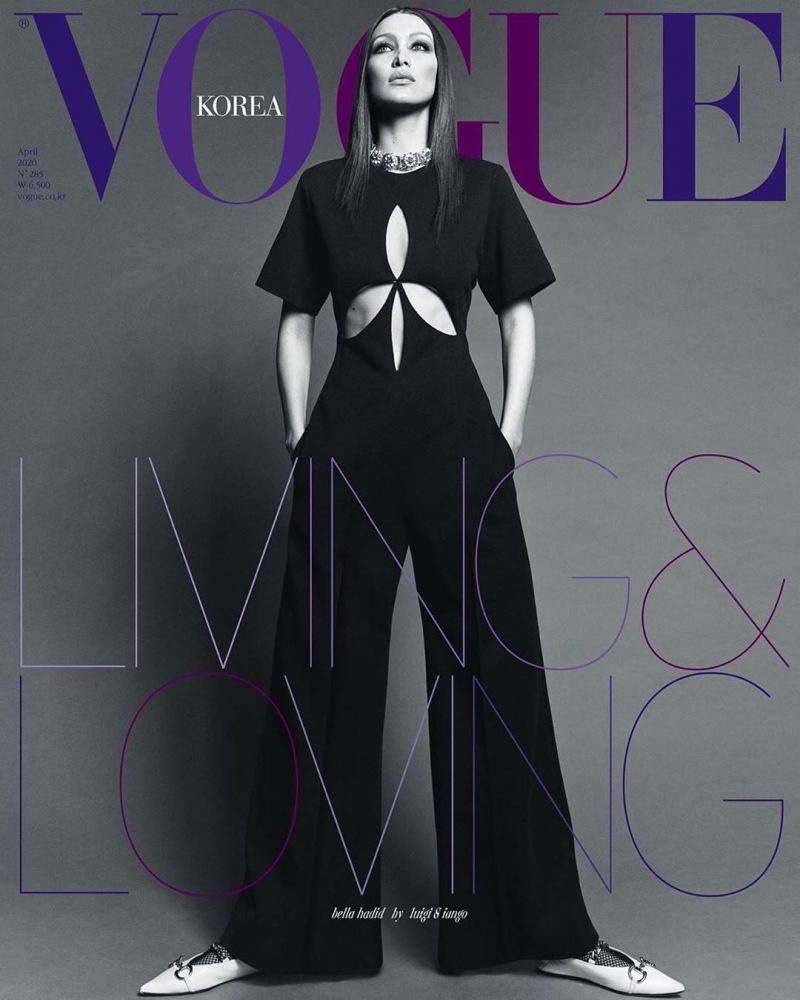 Bella Hadid Vogue Korea 2020 Cover Gucci Fashion Editorial