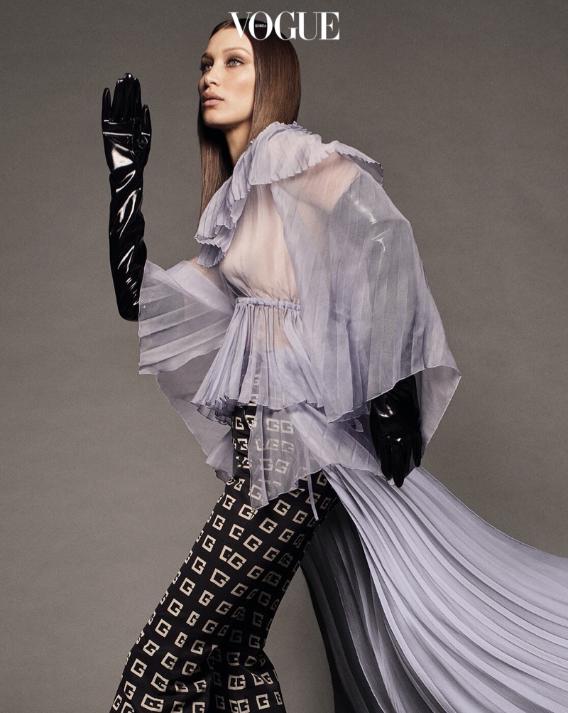 Bella Hadid Vogue Korea 2020 Cover Gucci Fashion Editorial