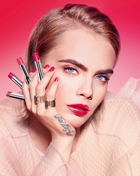 Cara Delevingne is Stellar in New Dior Addict Lipstick Campaign Cara Delevingne stars in Dior Addict Stellar Halo Shine Lipstick campaign