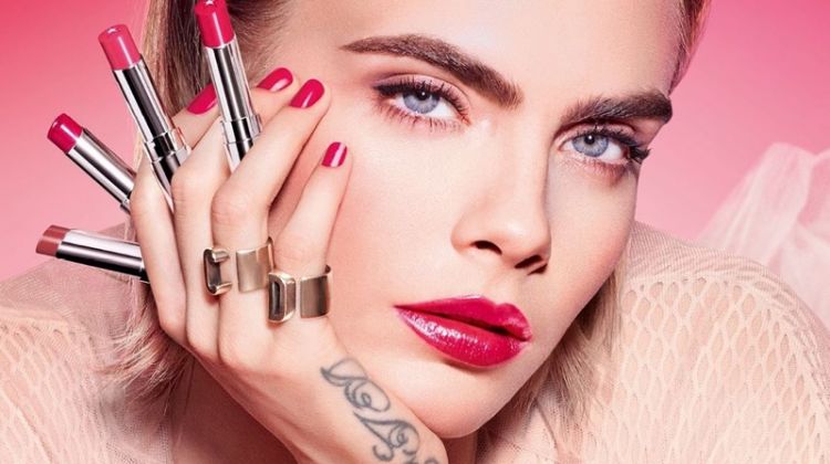 Cara Delevingne stars in Dior Addict Stellar Halo Shine Lipstick campaign