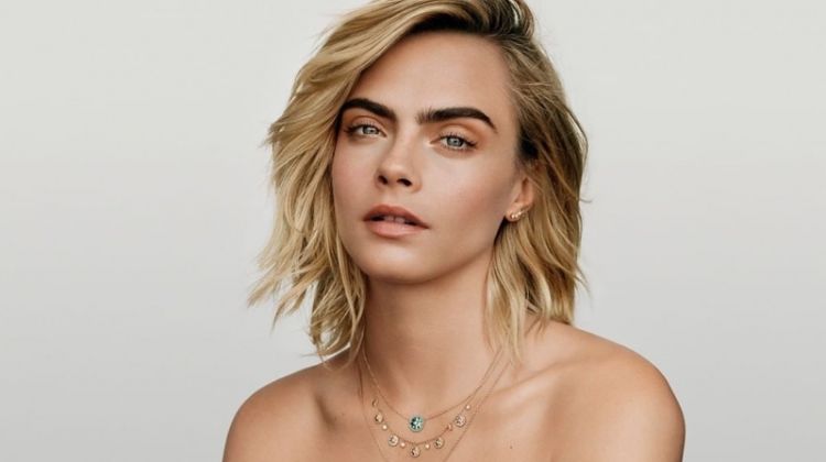 Model Cara Delevingne appears in Dior Joaillerie Rose des Vents 2020 campaign