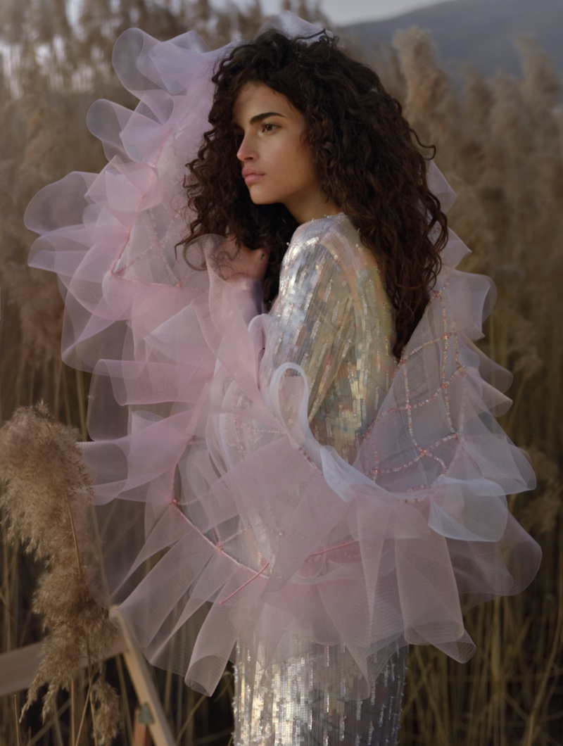 Chiara Scelsi Wears Romantic Looks for L'Officiel Italy