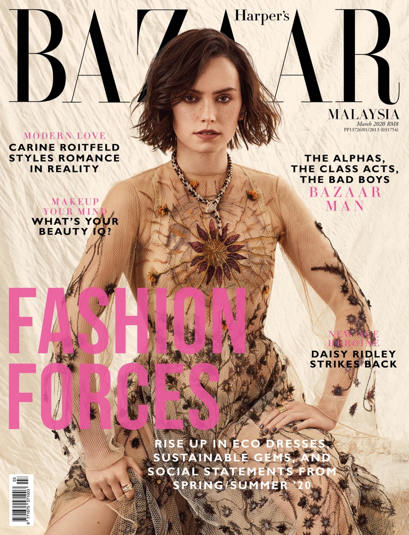 Daisy Ridley on Harper's Bazaar Malaysia March 2020 Cover