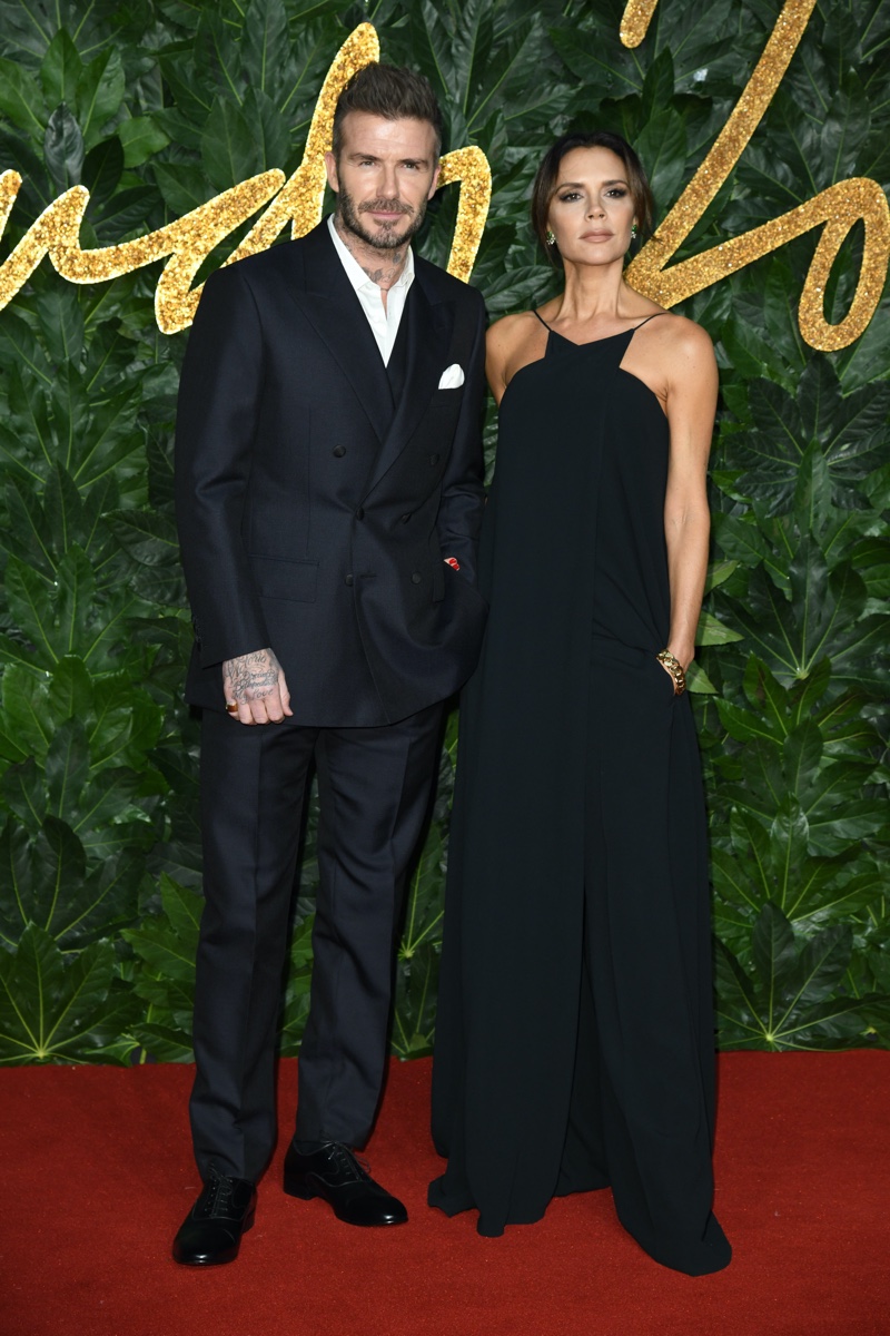 David Beckham & Victoria Beckham at The Fashion Awards 2018