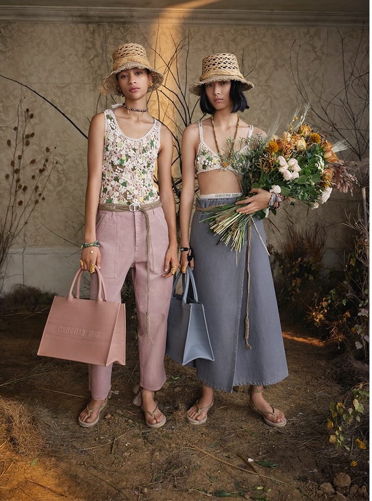 Selena Forrest and Jiali Zhao star in Dior Nature in Bloom summer 2020 campaign