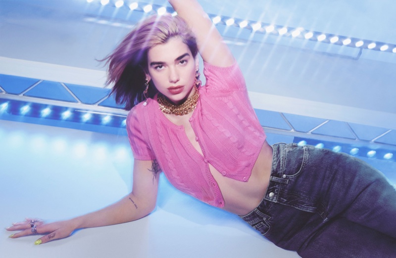 Singer Dua Lipa poses for Pepe Jeans spring-summer 2020 collaboration campaign