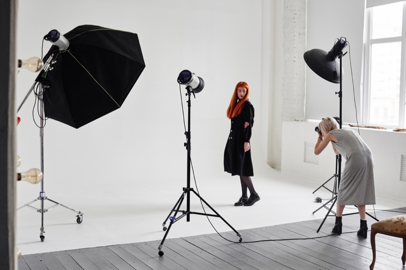 Fashion Photography Set Model Photographer Lighting