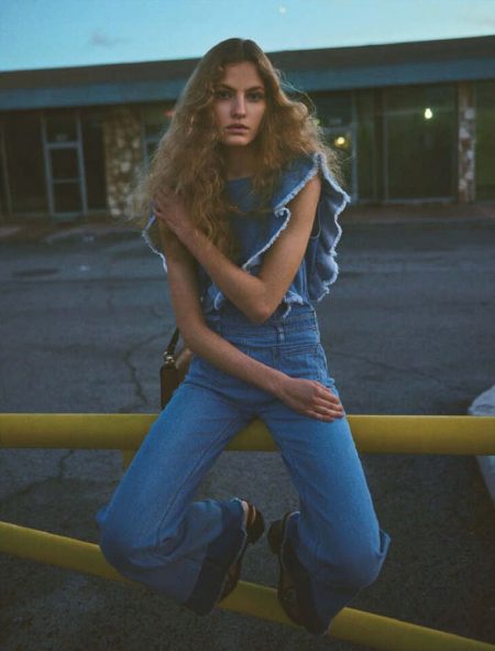 Felice Noordhoff Channels 1970's Denim Style for Vogue Japan Felice Noordhoff Channels 1970's Denim Style for Vogue Japan