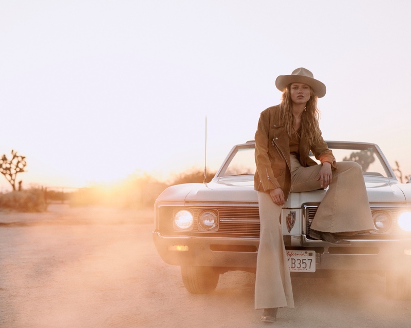 An image from Free People's spring 2020 denim lookbook