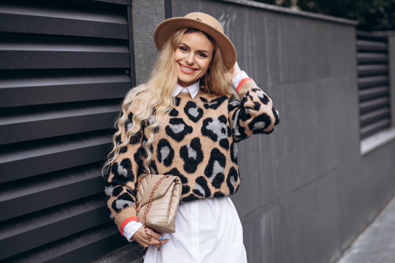 How to Dress 80s Normal Clothes Animal Print Sweater