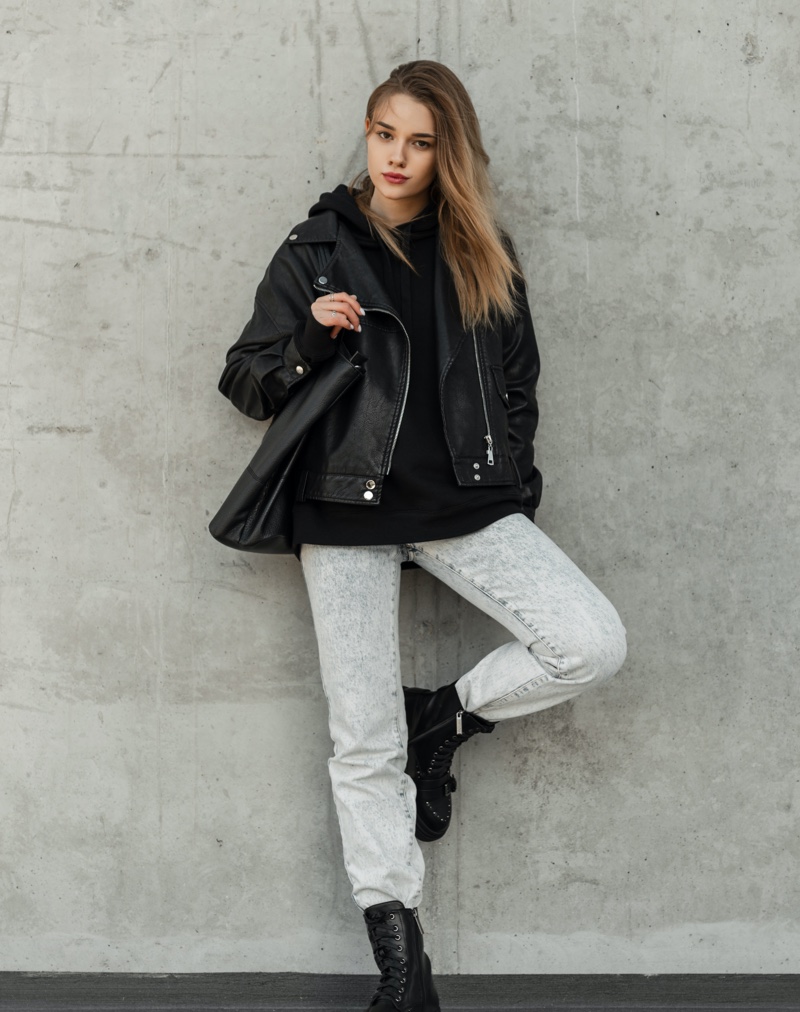 How to Dress 80s Normal Clothes Leather Jacket