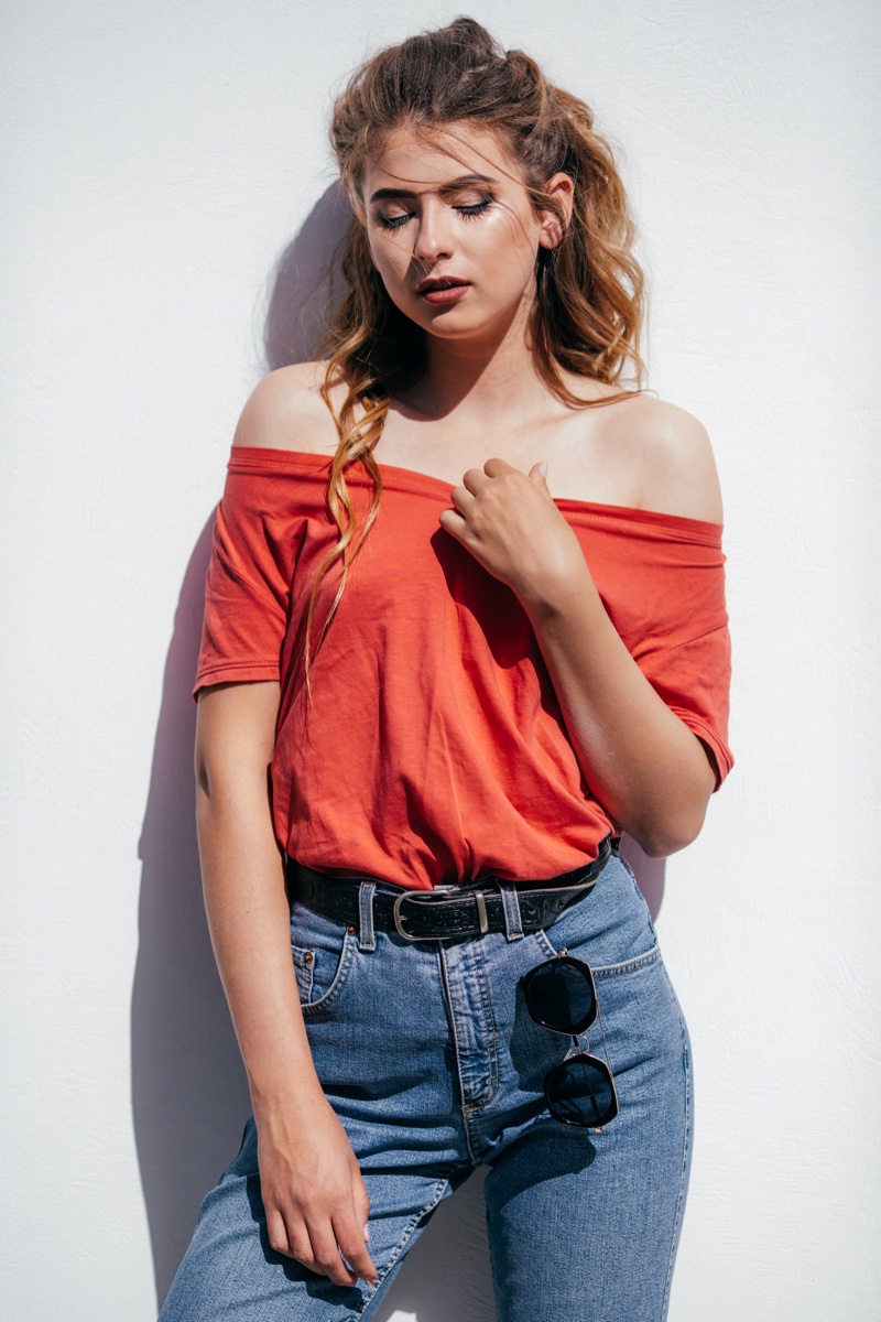 How to Dress 80s Normal Clothes Off Shoulder Top